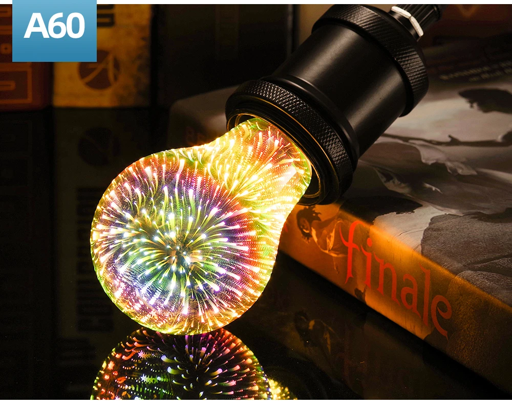 LUCKYLED E27 светодиодный 3D украшения светильник лампы A60 ST64 G80 G95 G125 светодиодный светильник AC220V 240V 110 в ретро-стиле, стилизованные под языки пламени Новинка праздничный светильник s