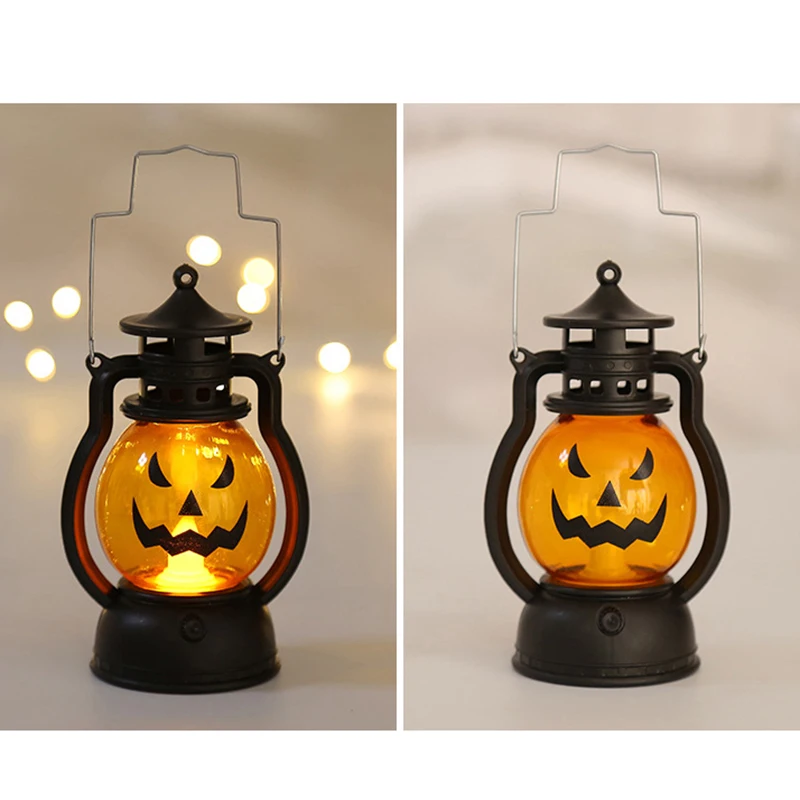 Pumpkin Skull LED Pony Lantern Halloween Decoration Prop Creative Holiday Bar Party Light Oil Lamp | Дом и сад