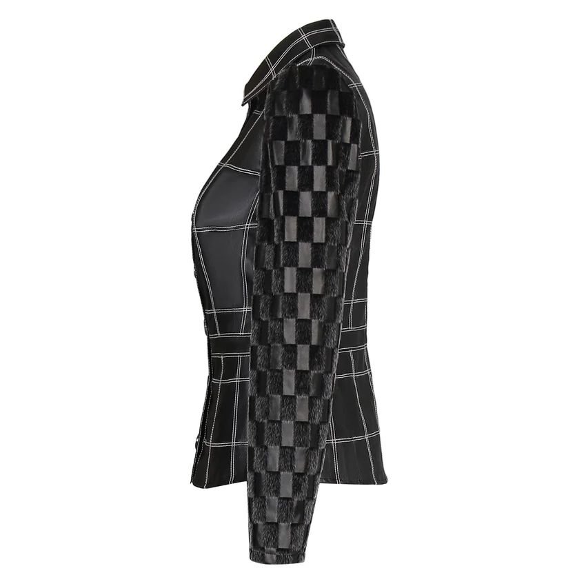 takerlama fashion demon cosplay for adult leather coat skirt black slim plaid jacket woman elegant dress suits movie costumes free global shipping