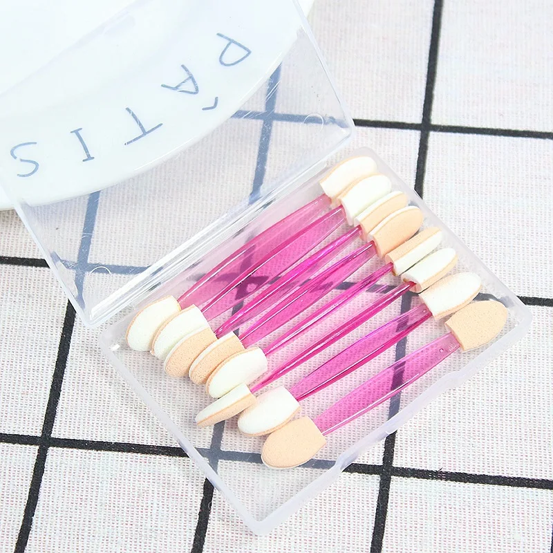 Двухсторонняя губчатая кисть для теней век одноразовая портативная Мини Кисть