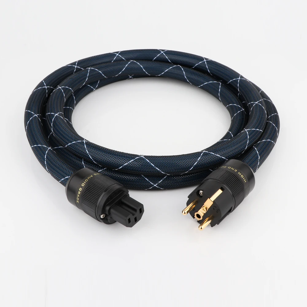 Preffair D511Hifi G5 OCC посеребренный сетевой кабель ЕС версии с позолоченным штепселем