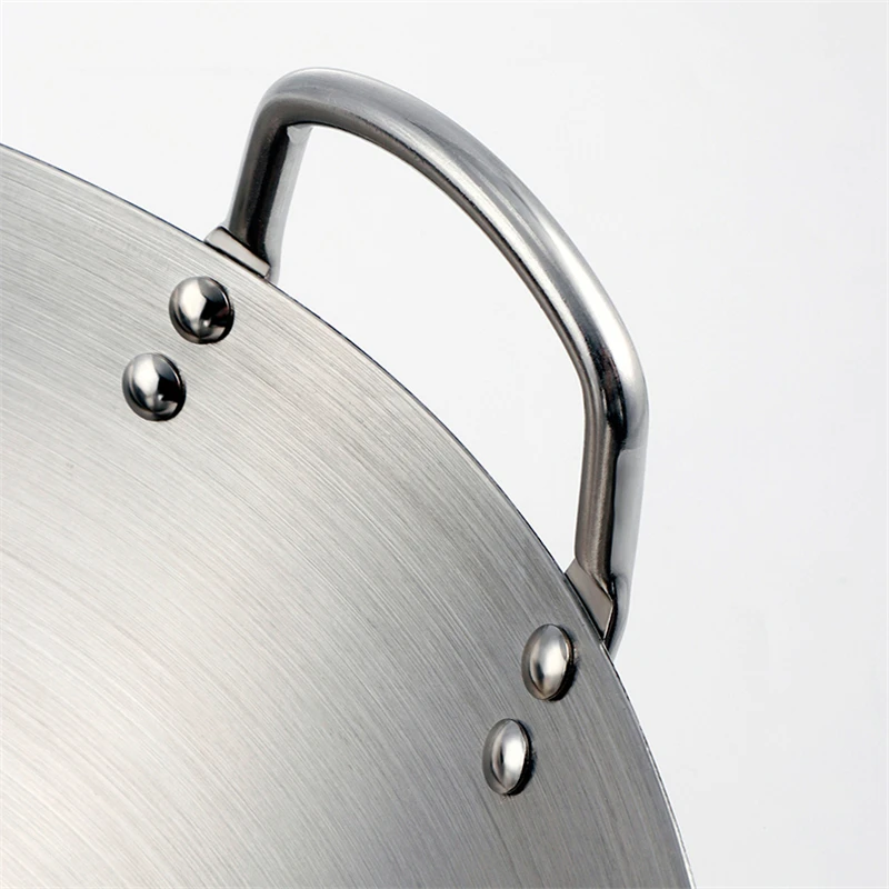 Китайская традиционная железная вок шеф повара с двумя ушками ВОК из нержавеющей