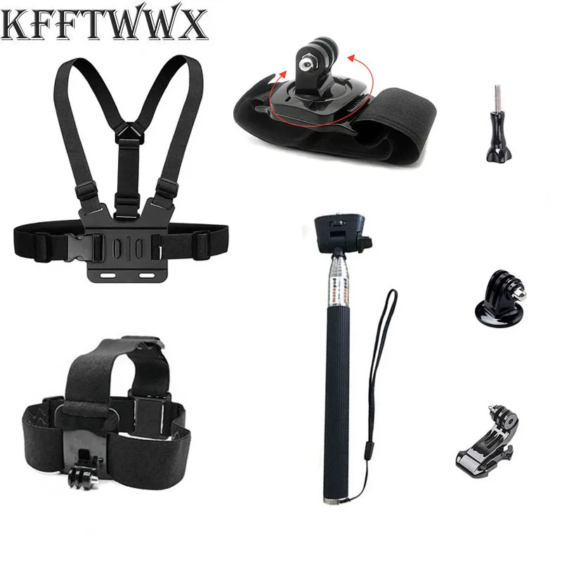 Набор аксессуаров KFFTWWX для Gopro Hero 10 9 8 7 6, Черные нагрудные ремни для 5 4 3 + 4session YI 4K SJCAM EKEN AKASO DBPOWER Vantop