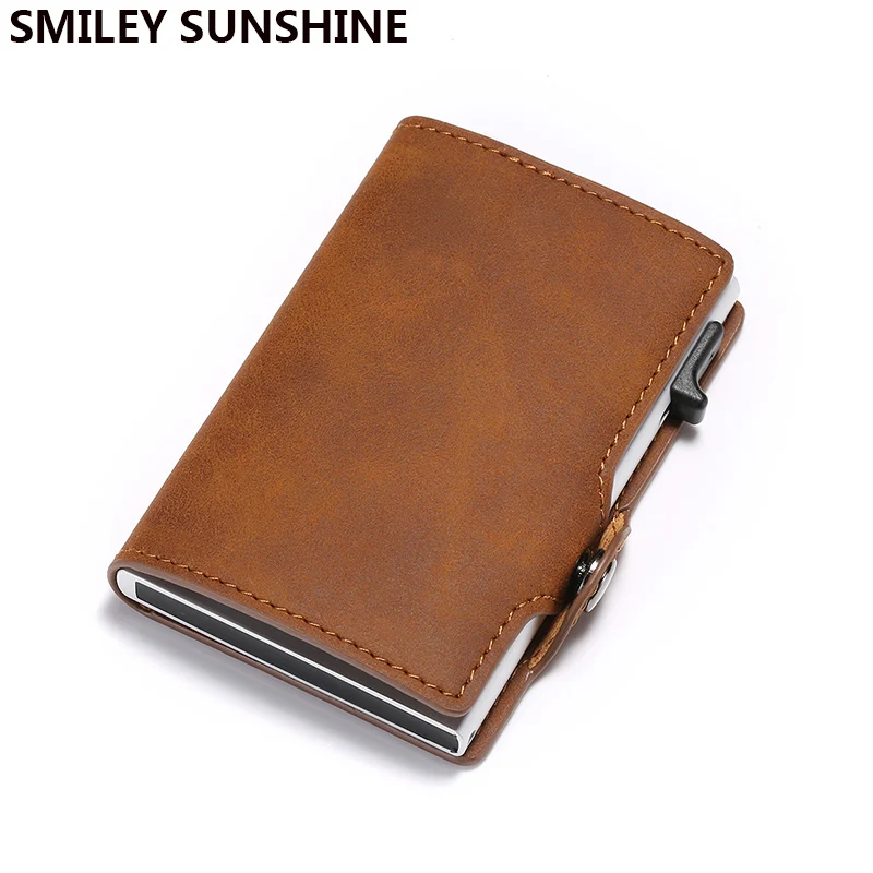 Держатель для кредитных карт с Rfid блокировкой кожаный мужчин и женщин защитой от