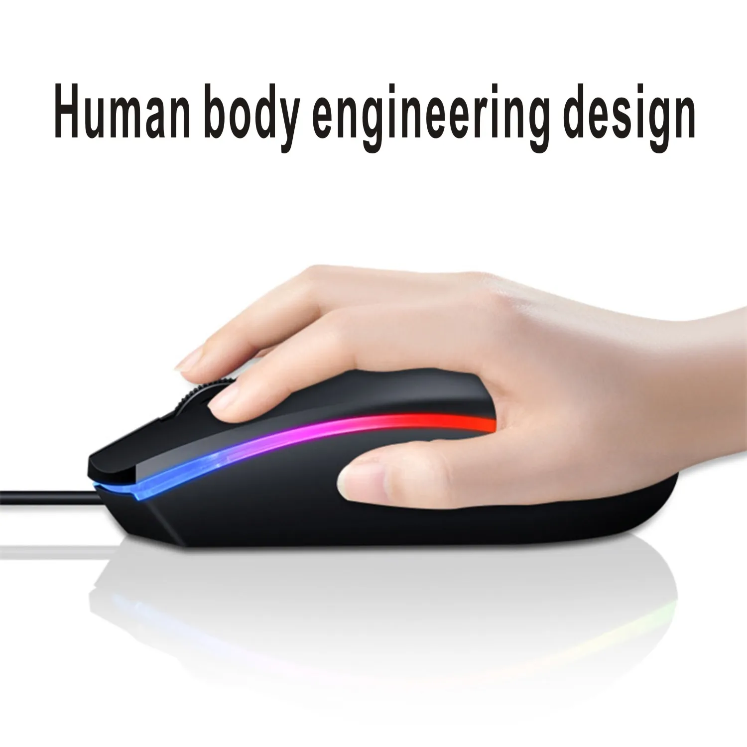 Игровой Мышь USB Проводная эргономичная ПК 4 кнопки светодиодный светильник