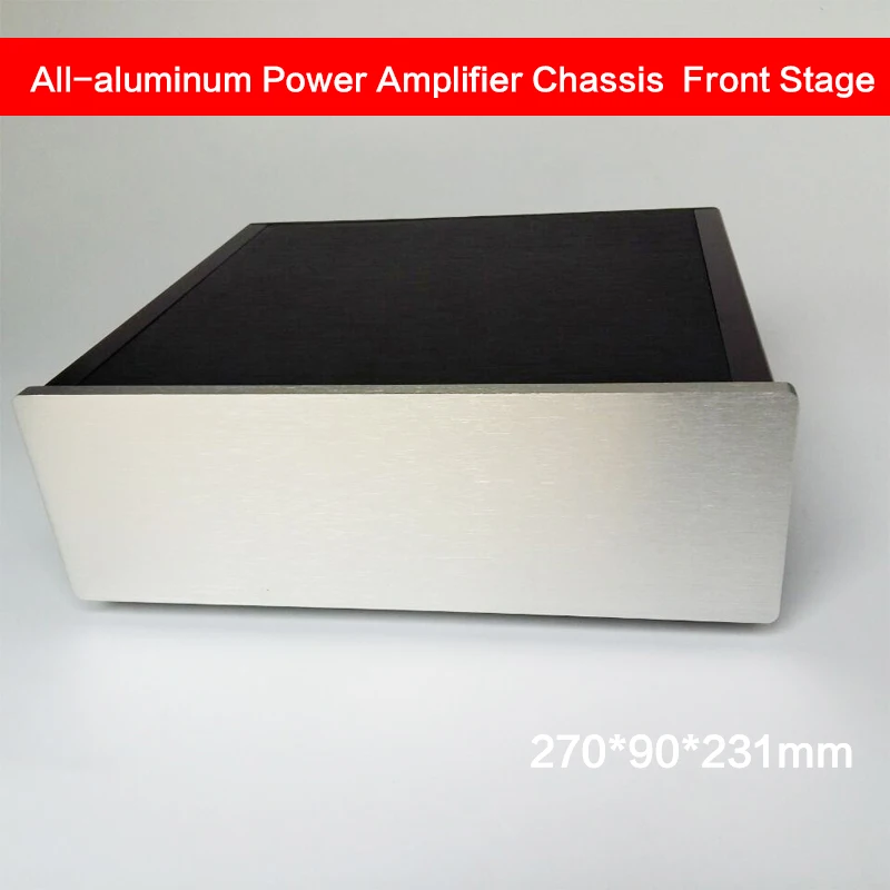 

KYYSLB 270*90*231mm All-aluminum Power Amplifier Chassis 2709 Front Stage Case Power Supply Shell Amplifier Box Blank Panel DIY