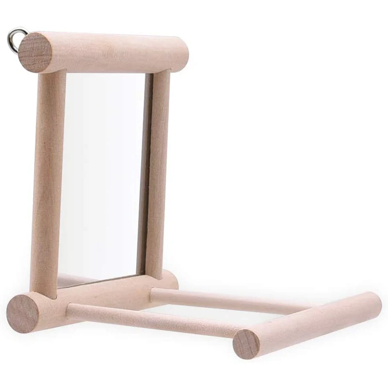 2 упаковки Финч попугаев с качающейся птицей зеркало жердочка для птицы стоячий