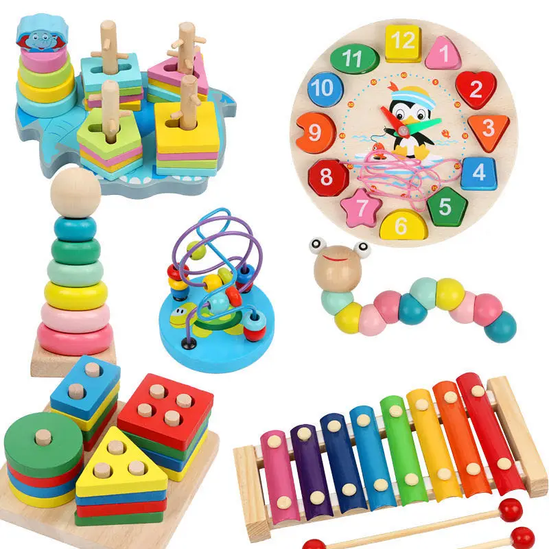 Детские блоки игрушки Монтессори деревянная обучающая игрушка Детская