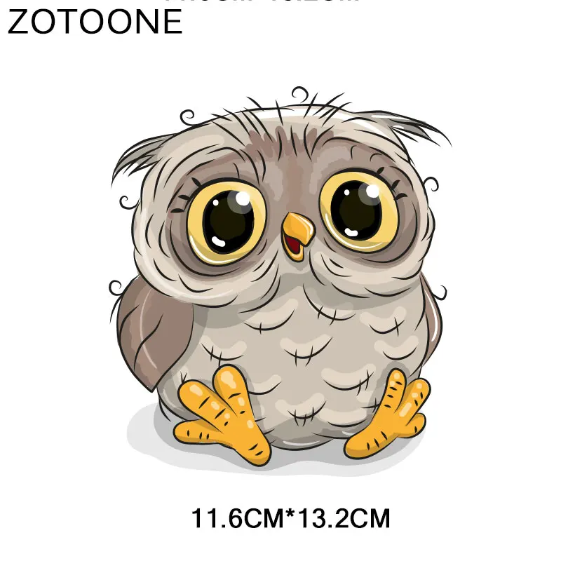ZOTOONE Милая музыкальная нашивка в виде совы, наклейки в виде животных, железные наклейки для одежды, футболки, аксессуары, аппликация, сделай сам, теплопередача G