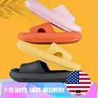 Сланцы женские из ЭВА, сандалии на толстой платформе, мягкая подошва, Нескользящие, для ванной комнаты, домашние тапочки, лето 2021