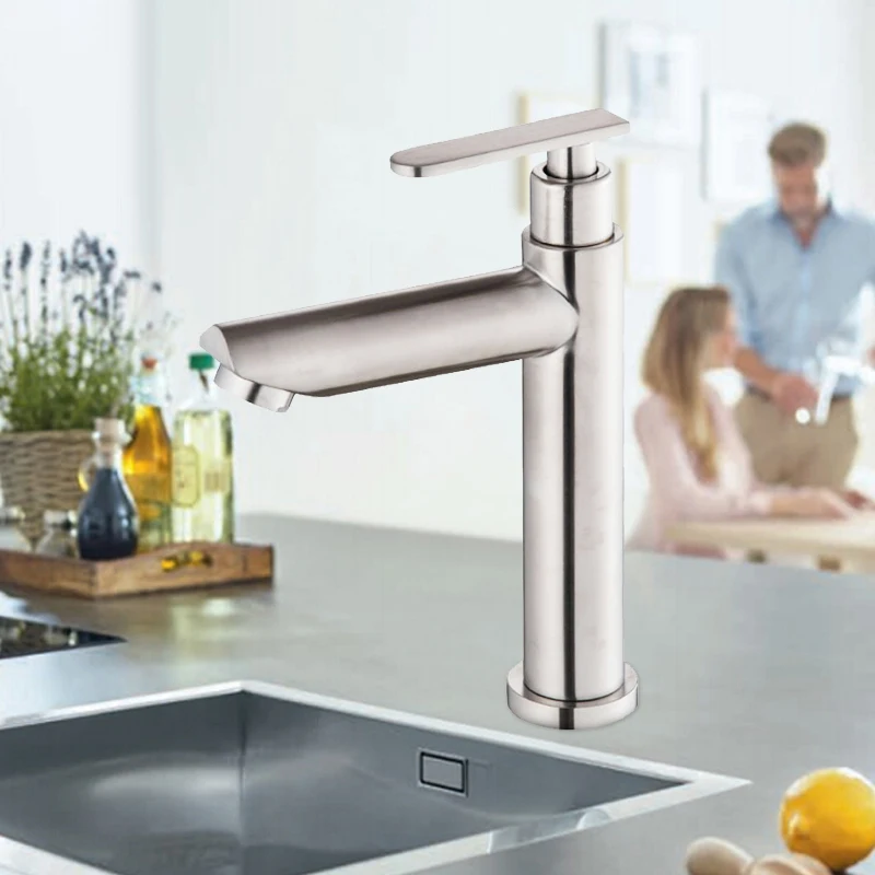 Нержавеющая сталь одинарный кран холодной воды быстро открыть Тип Ванная