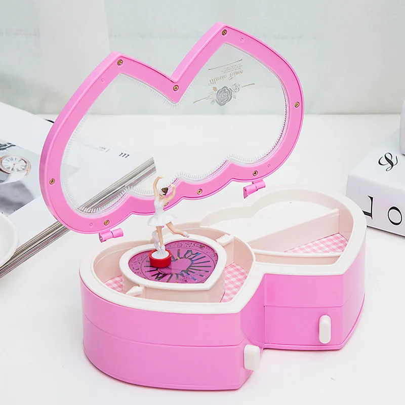 Креативная музыкальная шкатулка в форме сердца с двойным Персиком Музыкальная