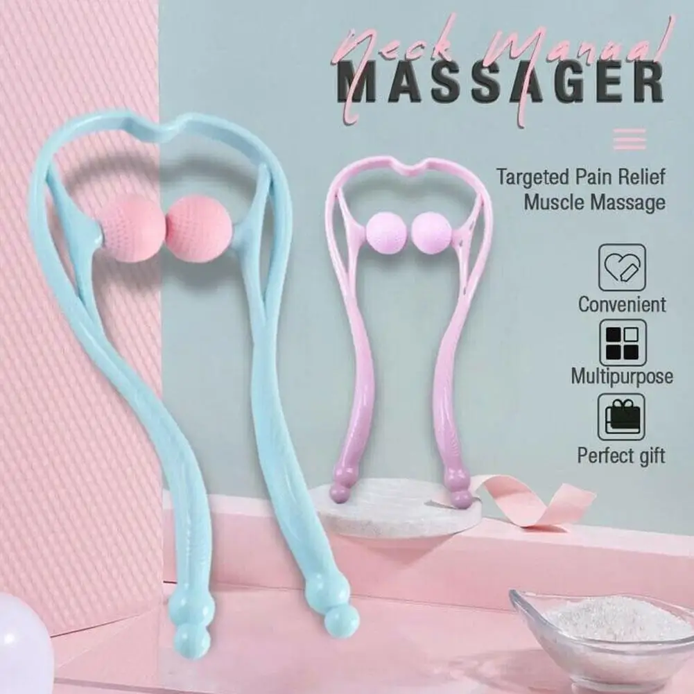 

Manual Cervical Massager Handheld Roller Trigger Point Dual Massage Neck Self Tool Relieve Pressure Massager Relaxation Sho T9T1