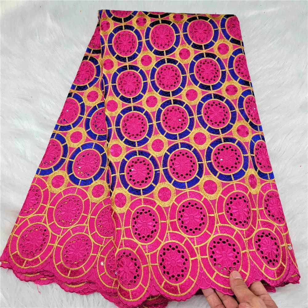 

Настоящая хлопковая очень мягкая африканская швейцарская вуаль кружева 5 ярдов современное традиционное случайное платье из Ганы s901