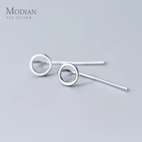 modian authentic 925 sterling silver round drop earring for women fashion geometric hook earring fashion fine jewelry 2020 new