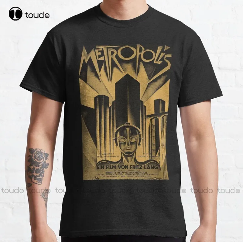 

New Metropolis Fritz Lang 1926 - Vintage Movie Poster B&Amp;W Classic T-Shirt T Shirt Women S-3Xl