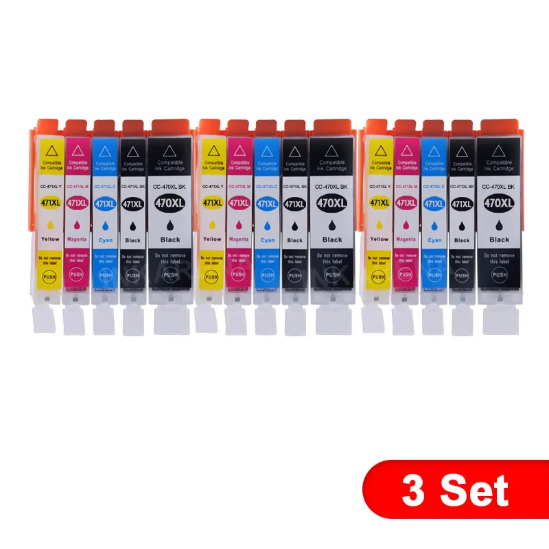 PGI470 3 Set 2 комплекта PGI 470 CLI 471 для Canon mg5740 чернильный картридж чернила для Canon pixma ts5040 ts6040 MG6840 картридж для принтера PGI470 CLI471 - Цвет: PGI470 3 Set