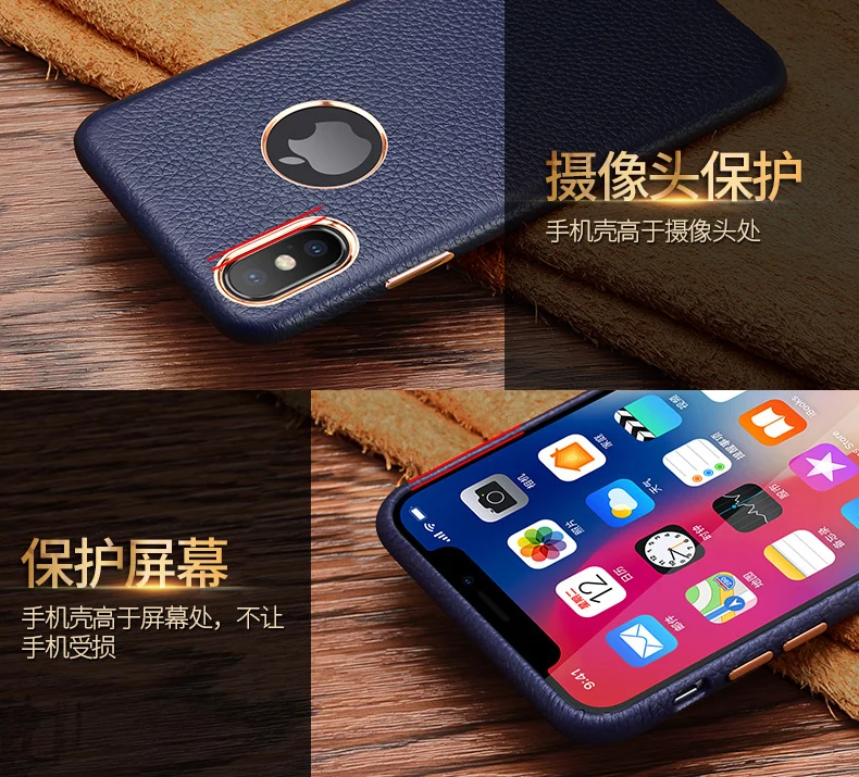 Чехол из натуральной воловьей кожи для iPhone 7, 8 Plus, X, XR, XS, 11 Pro, Max, бизнес чехол из зернистой кожи с металлической кнопкой