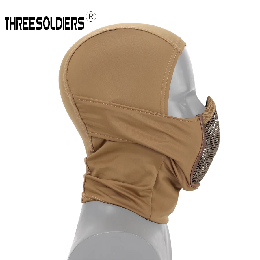 Тактическая полностью лицевая Стальная Сетчатая Маска Балаклава охотничья