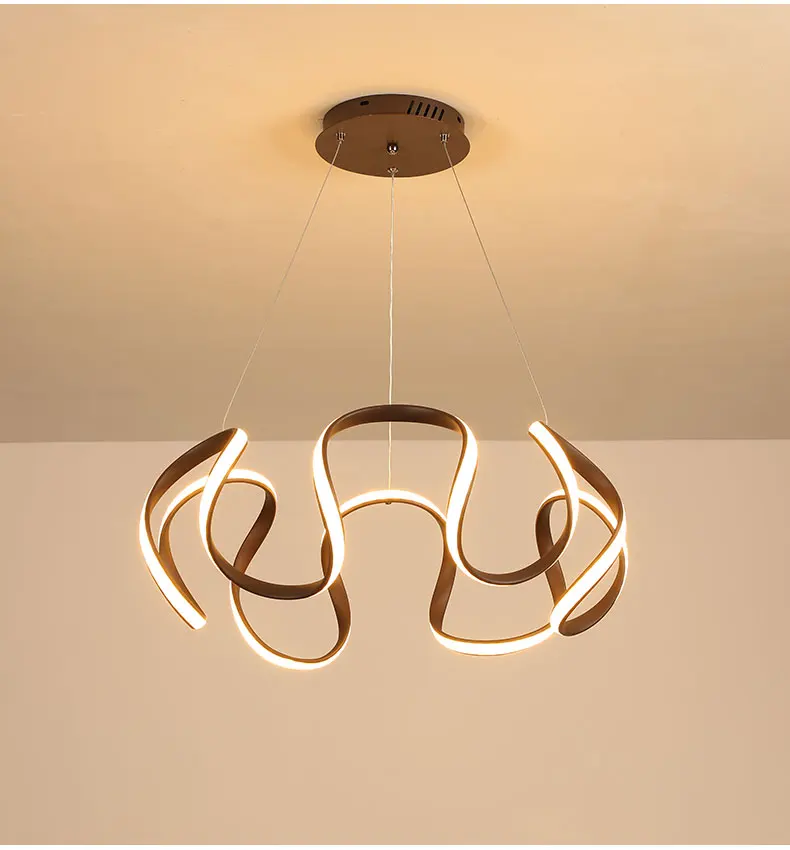 Iluminación LED de araña moderna para el hogar, para dormitorio, sala de estar, comedor, cocina, candelabros colgantes de luces interiores