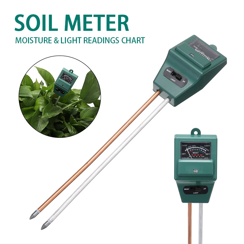 

3 IN 1 Digital Soil Moisture Sunlight PH Meter Tester for Plants Flowers Acidity Moisture Measurement PH Meters