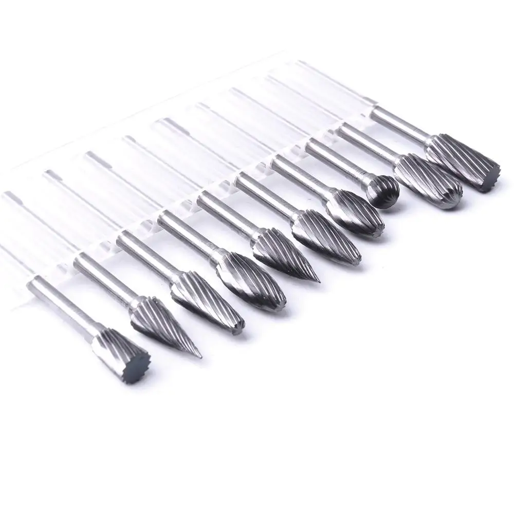 Фреза из карбида вольфрама 10 шт. вращающийся инструмент сверло 1/8 дюйма хвостовик