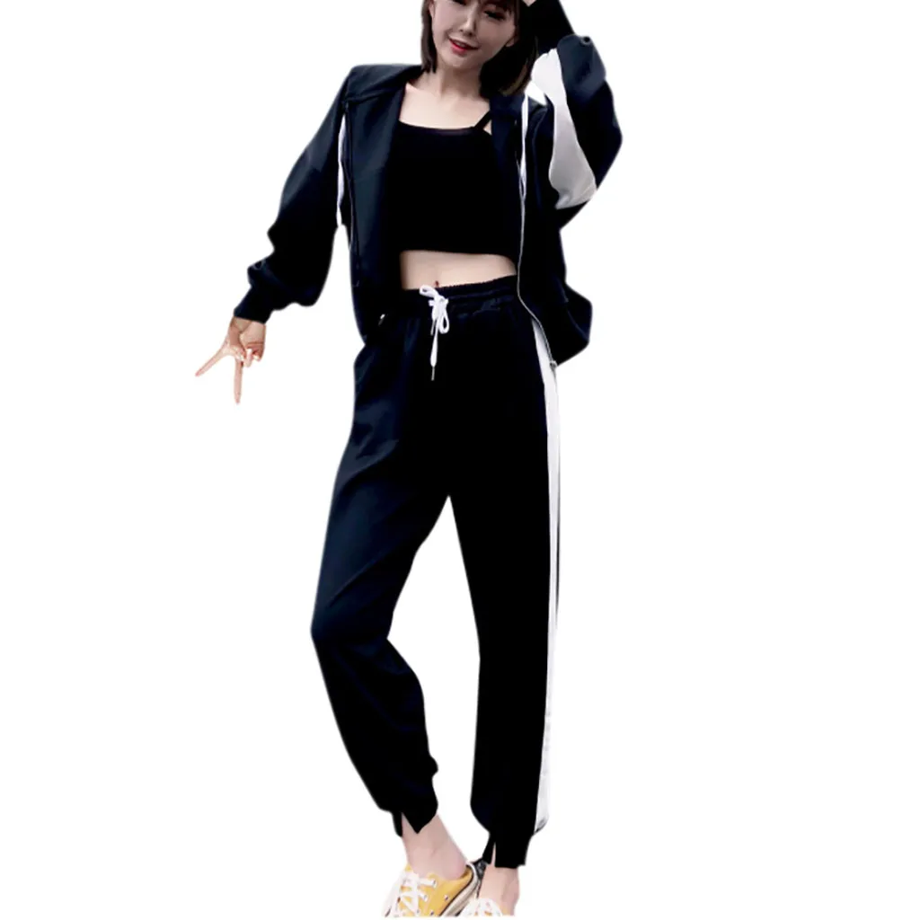 Женский спортивный костюм комплект из 2 предметов ветровка двух кофта с