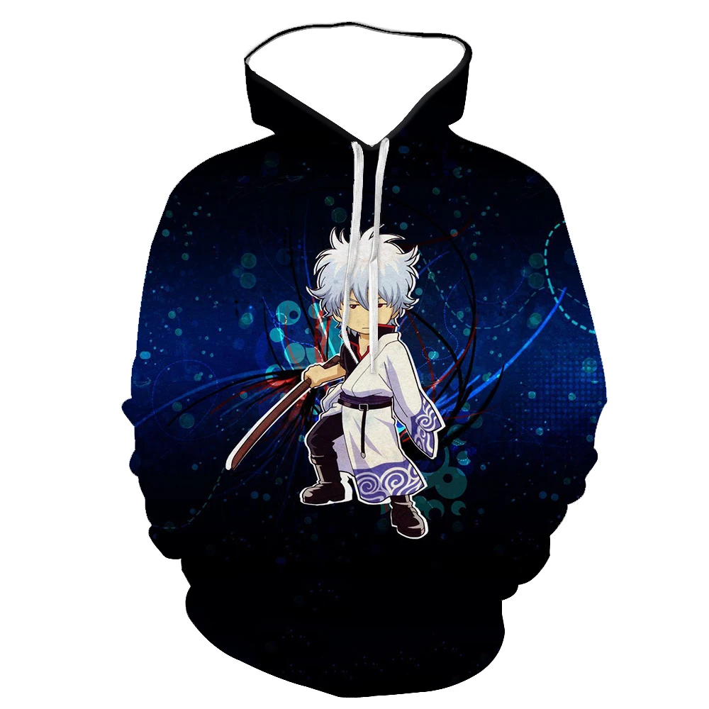 

2021 3D Cartoon Anime Gintama Spring And Autumn Men's Print Hoodie Fashion Casual Hedging Comfortable Long Sleeve