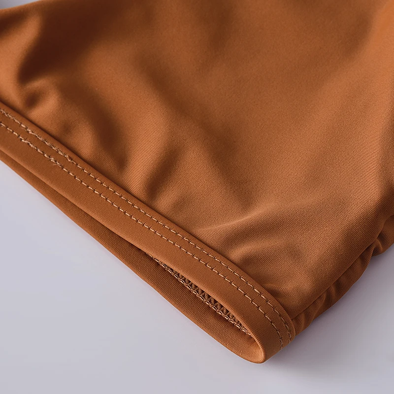 Женский неоново зеленый купальник бикини однотонный с высокой талией 9 цветов