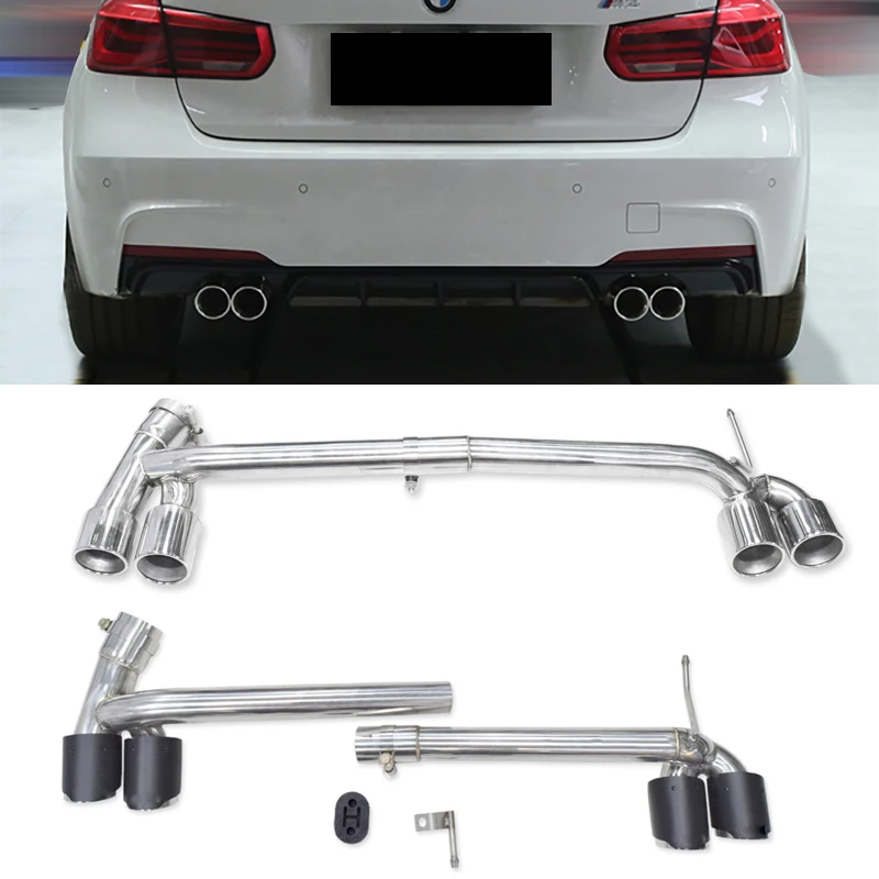 

1 Set Car Stainless Steel Exhaust Pipe For 2013-2016 BMW Muffler Tip F30 F31 320i 318i M Sport 3 Series Exhaust Tips Tailpipe