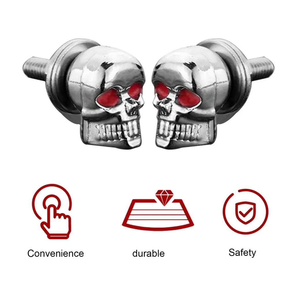 Пара/комплект аксессуары для мотоцикла и автомобиля украшение черепа номерной