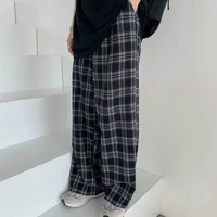 plaid pants y2k women casual oversize wide leg trousers ins retro harajuku hip hop all match korean fashion vintage jogging goth