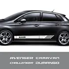 2 шт. автомобильные боковые наклейки для Dodge AVENGER CALIBER CHALLENGER зарядное устройство Дротика DURANGO JOURNEY NITRO RAM автомобильные аксессуары виниловые наклейки