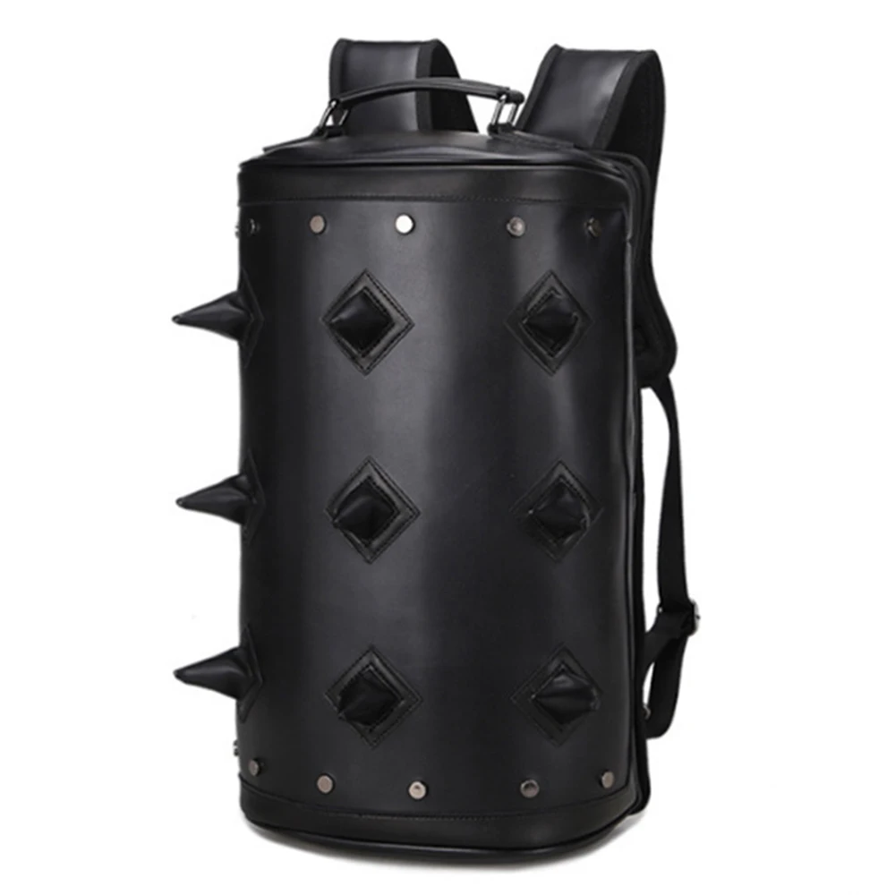 

Рюкзак с 3d-заклепками в форме бочонка для мужчин и женщин, вместительные мужские сумки, водонепроницаемая Дорожная сумка на плечо для подростков, школьный портфель