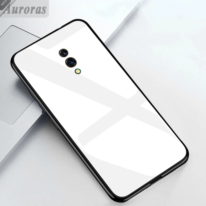 Auroras для OPPO Reno чехол из закаленного стекла 10X Zoom с мягкой ТПУ рамкой
