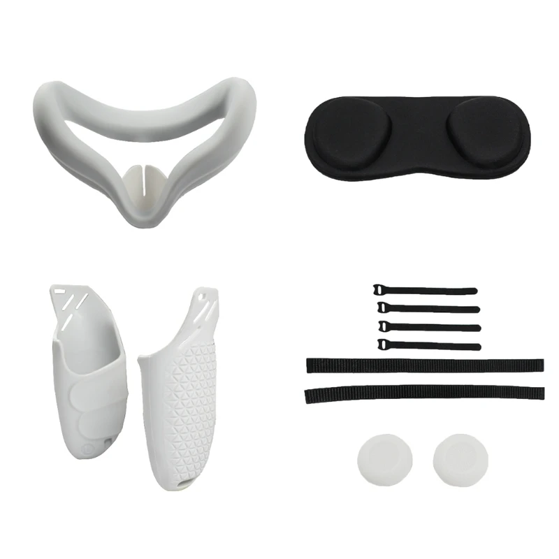 

Anti-Slip Rocker Cap VR Lens Cover Half Silicone Case Handle Grip Strap for -Oculus Quest 2 Touch Controller