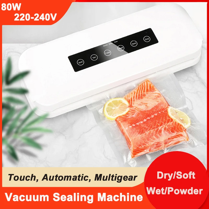 

Automatic Touch Vacuum Sealer Home Food Vacuum Sealer Packaging Machine Kitchen Food Sealer Packaging Machine Include 10PCS Bags