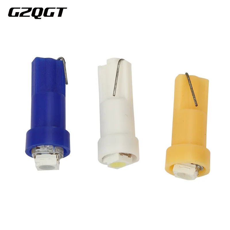 10X T5 1210 1SMD Wedge Led Dashboard White Red Blue Green Yellow Pink Car Auto Light Interior Bulb Side Lamps DC 12V | Автомобили и