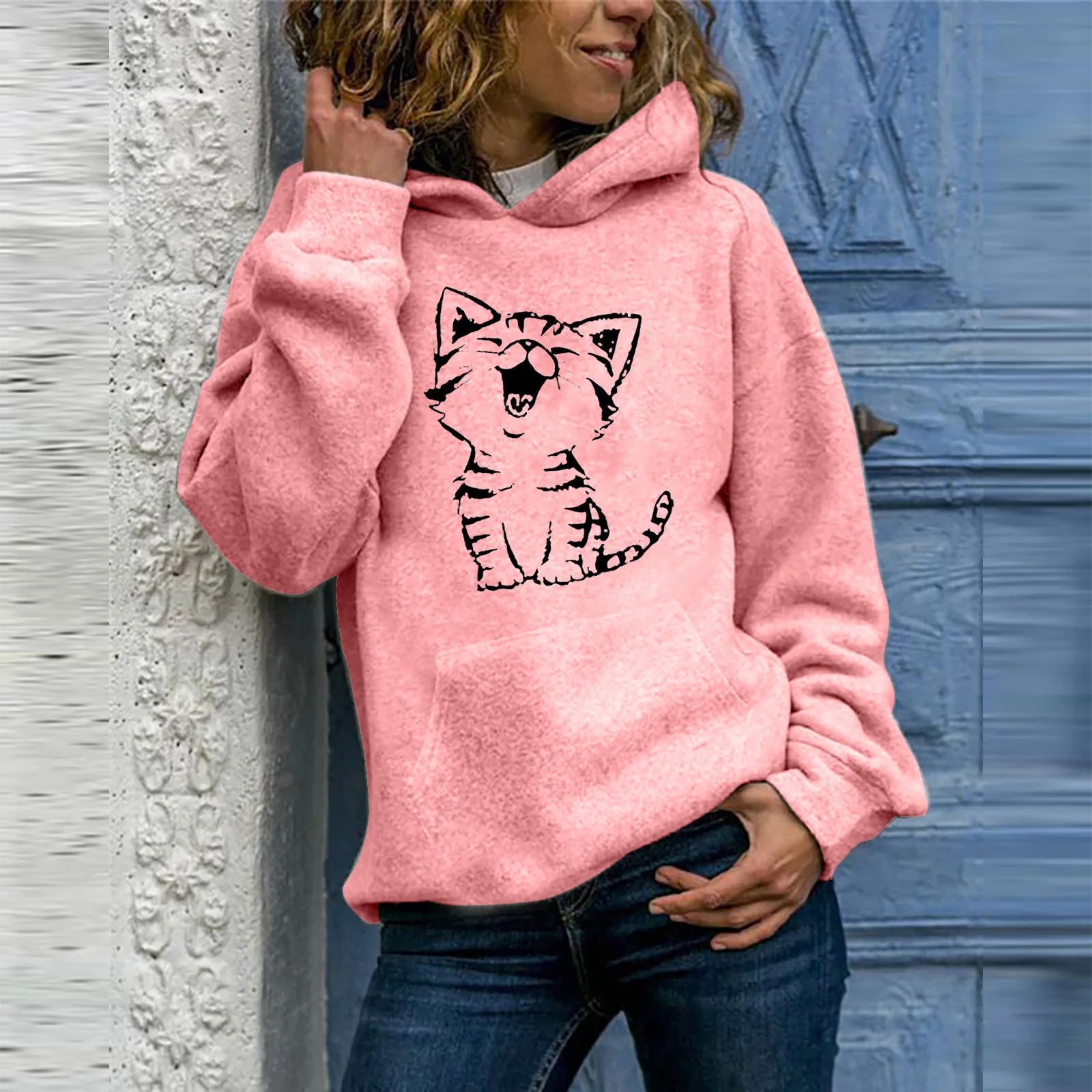 

Kawaii Clothes Hoodies Sudaderas Para Mujer Women Hoodies Fashion Tops Spring/Autumn Long Sleeve Streetwear Women