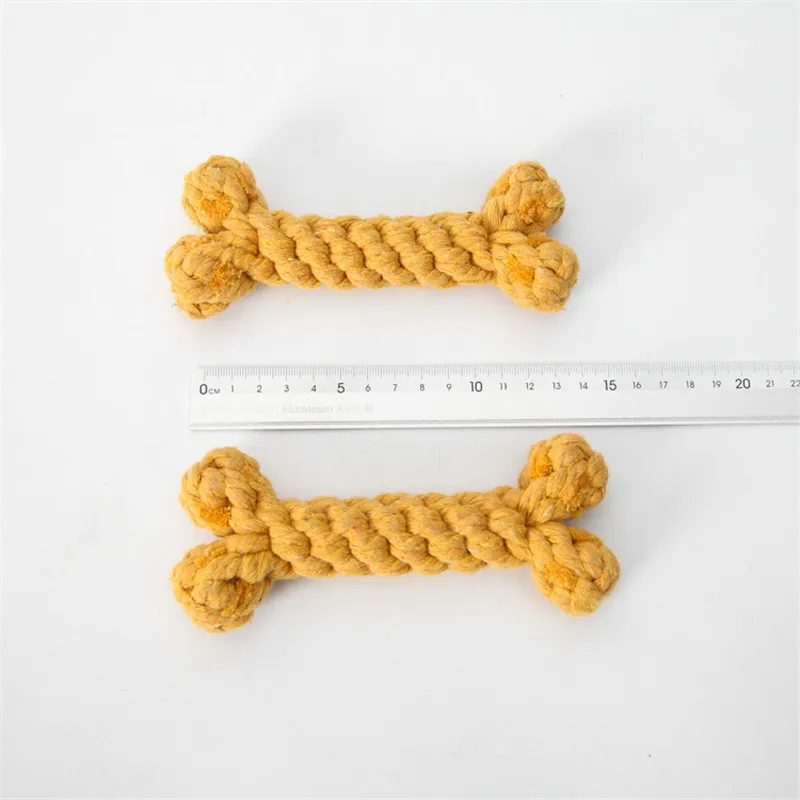 

Bone Shape Rope Puppy Chew Toy High Quality Bite Resistance Kong Dog Toys French Bulldog Molar Pet Supplies Interactive Dog Toys