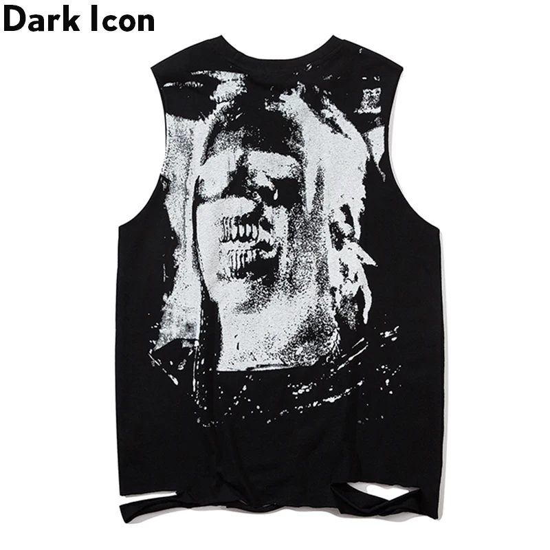 Топ на бретельках с принтом темная икона из фольги для мужчин и женщин женские