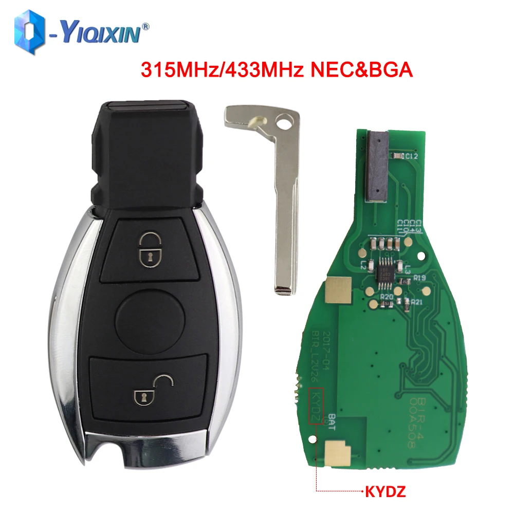 

YIQIXIN 315MHz Keyless 433mhz Auto Car Key For Mercedes-Benz W169 W164 W204 W210 W211 W212 W639 W202 BGA NEC 2000+ Year KYDZ Fob