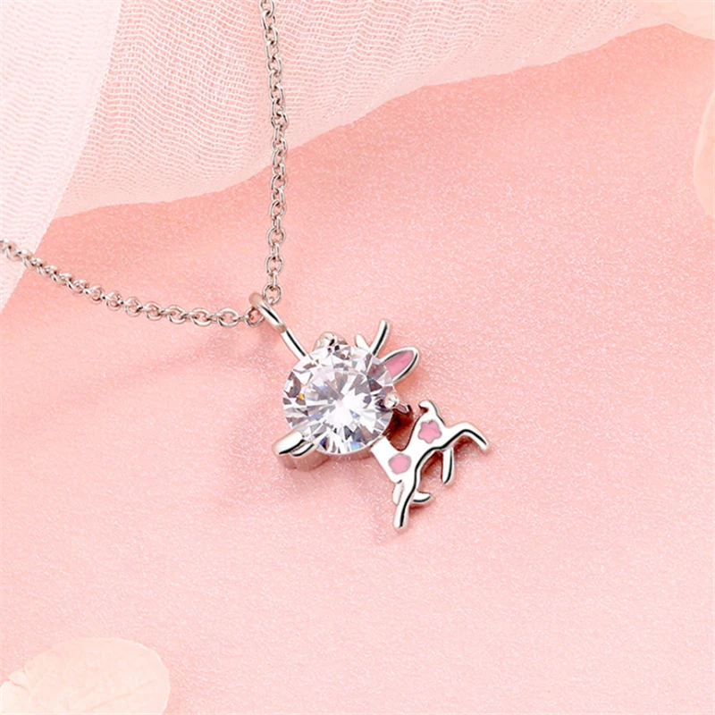 Новое поступление 2019 милое забавное ожерелье с кулоном в виде лося для женщин