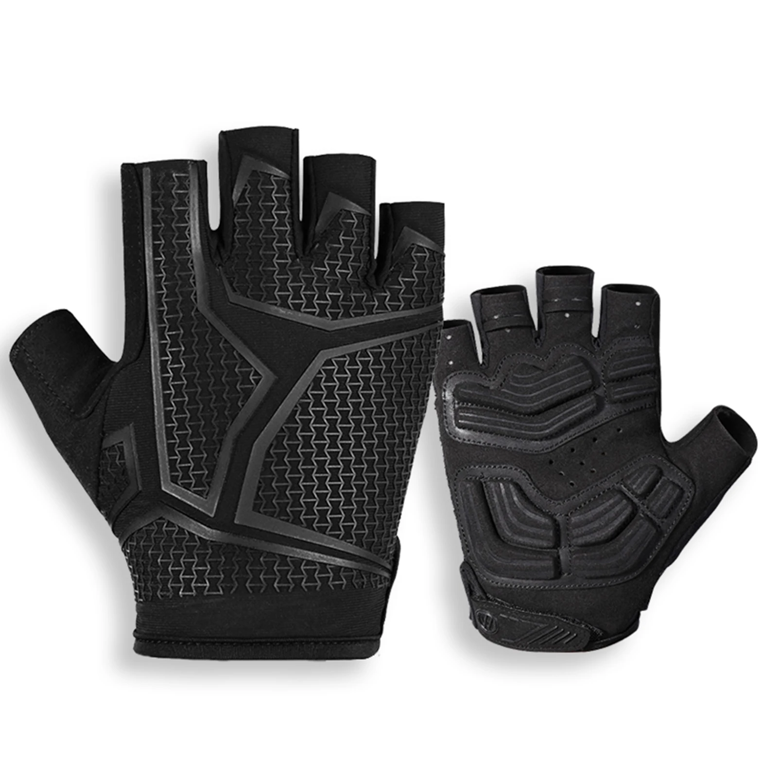 

Non-slip Half Finger Gloves with Wrist Wrap Support Padded Fitness Short Open Finger Glove for Riding Sports Summer PSEN999