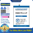 Аккумулятор LOSONCOER 100% мА  ч, 3800 для Wiko Wim Lite P6901, TLP1708, TLP1706, TLP1705, TLP1710, TLP17J11, TLE1702