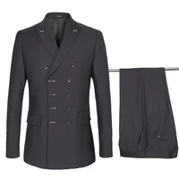 mens plaid leisure business suit jacket vest pants three piece set boutique fashion high end formal suit 2021