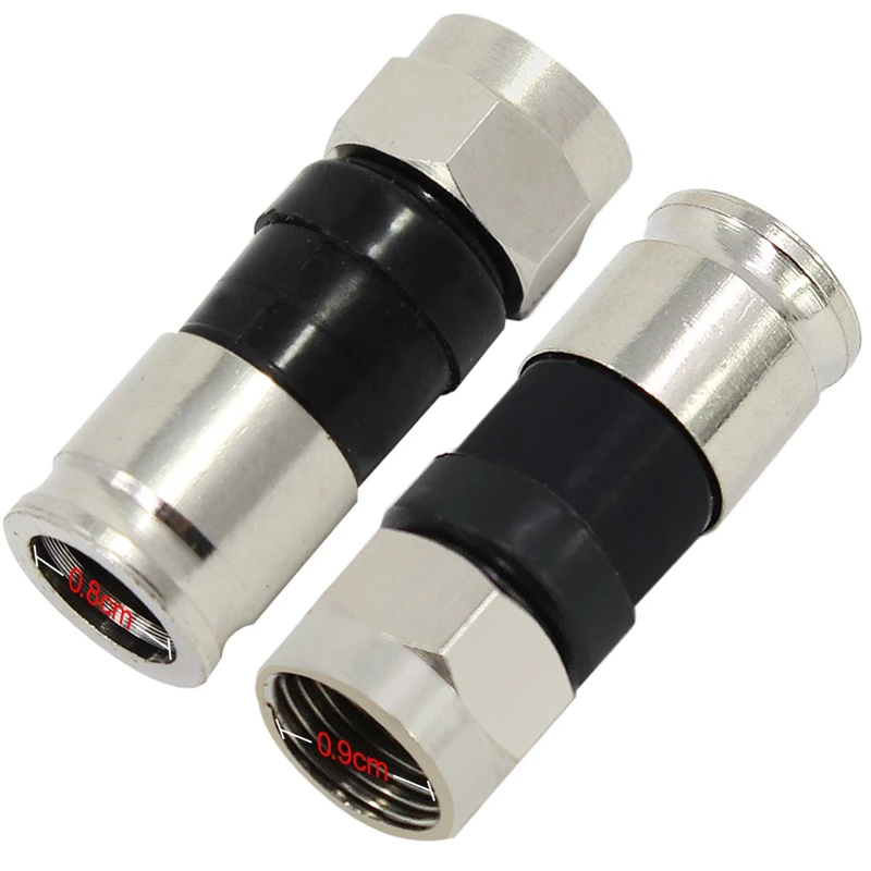 

Rg6 F Type Connector Coax Coaxial Compression Fitting For Rg6 Coax Cable 20 Pack