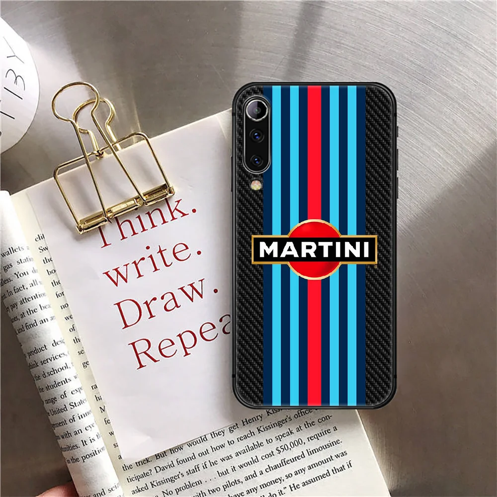 

Martini Racing Car Phone Case Cover For Xiaomi Mi Note A2 A3 8 9 3 9 9T 10 Max Pro Lite Ultra Black Prime Tpu Painting Case