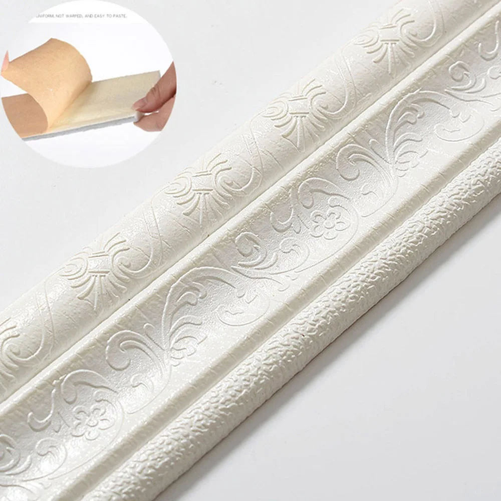 

3D Wallpaper Border TV Background Wall Frame Waterproof Wall Decal Self Adhesive Wall Ceiling Bathroom Kitchen Tiles Sticker