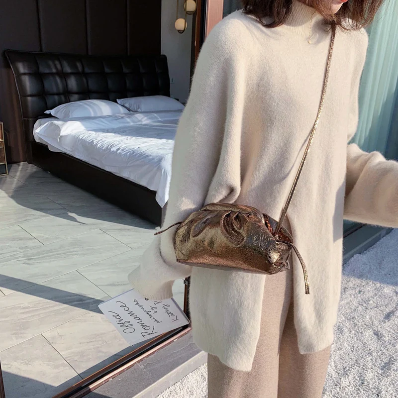 Недорогой женский клатч в форме облаков плиссированная сумка-мессенджер на